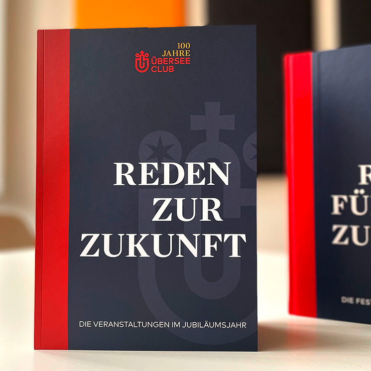 Buchgestaltung für den Übersee-Club anlässlich des 100. Jubiläums - – ein Projekt von mitra Kommunikation